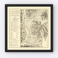 Vintage Map of Camp Spokane, 1882