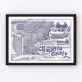 Vintage Map of Umatilla County, Washington 1908