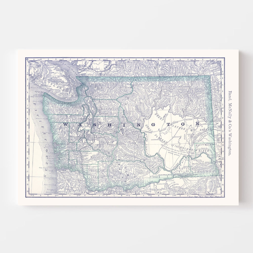 Vintage Map of Washington 1881