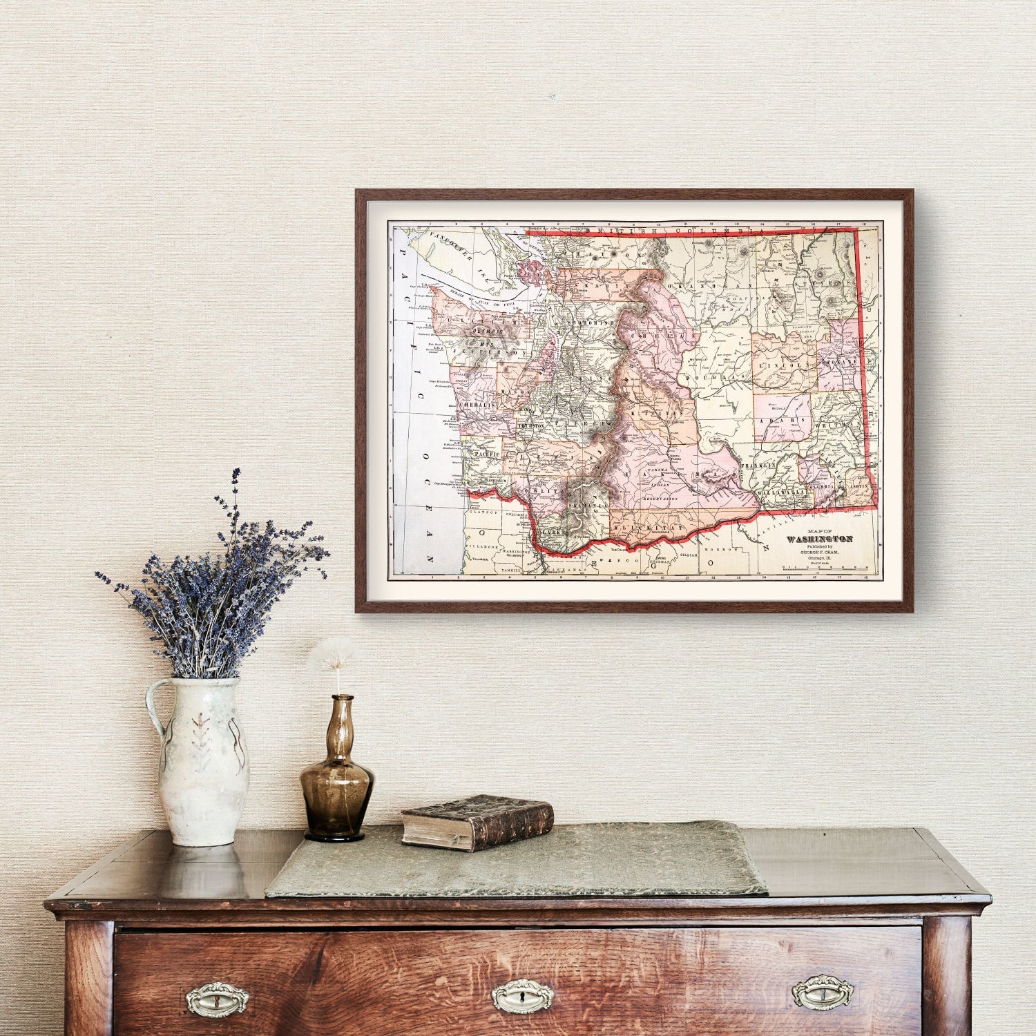 Vintage Map of Washington 1904