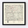 Vintage Map of Mt. Baker National Forest 1931