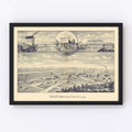 Vintage Map of Prosser, Washington 1889