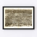 Vintage Map of Philadelphia, Pennsylvania 1872