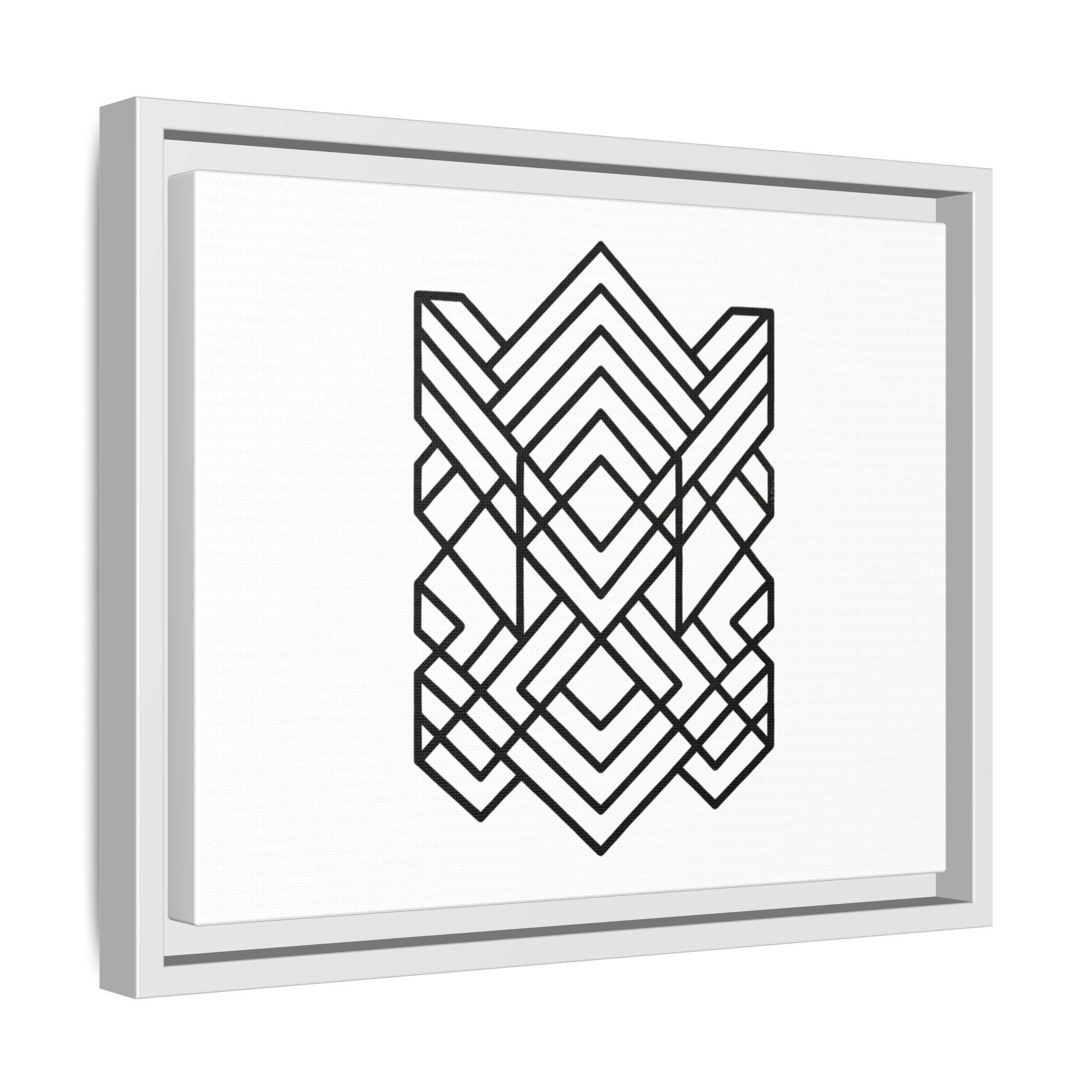 Framed Geometric Art Canvas