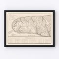 Vintage Map of Charleston, South Carolina 1809