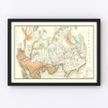 Vintage Map of Lynn, Massachusetts 1876