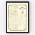Vintage Map of Lincoln, Nebraska 1871