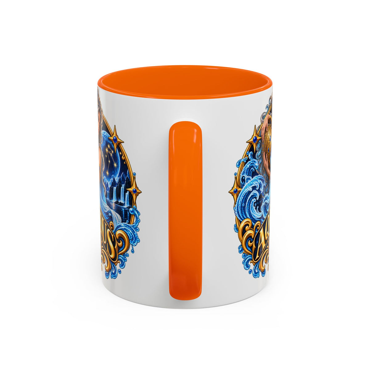 Aquarius Zodiac Coffee Mug — Illustrated Water Bearer Astrology Gift (11/15oz)