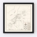 Vintage Map of Anchorage, Alaska 1951