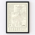 Vintage Map of Hot Springs, Arkansas 1948