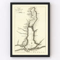 Vintage Map of Mobile, Alabama 1763