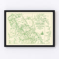 Vintage Map of Mammoth Lakes, 1930