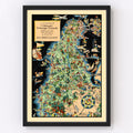 Vintage Map of San Mateo County, California 1930