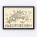 Vintage Map of Santa Cruz, California 1933