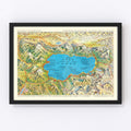 Vintage Map of Lake Tahoe, 1935