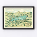 Vintage Map of Huntington Lake, 1940
