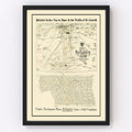 Vintage Map of Hollydale, California 1923