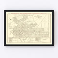 Vintage Map of Palo Alto, California 1924