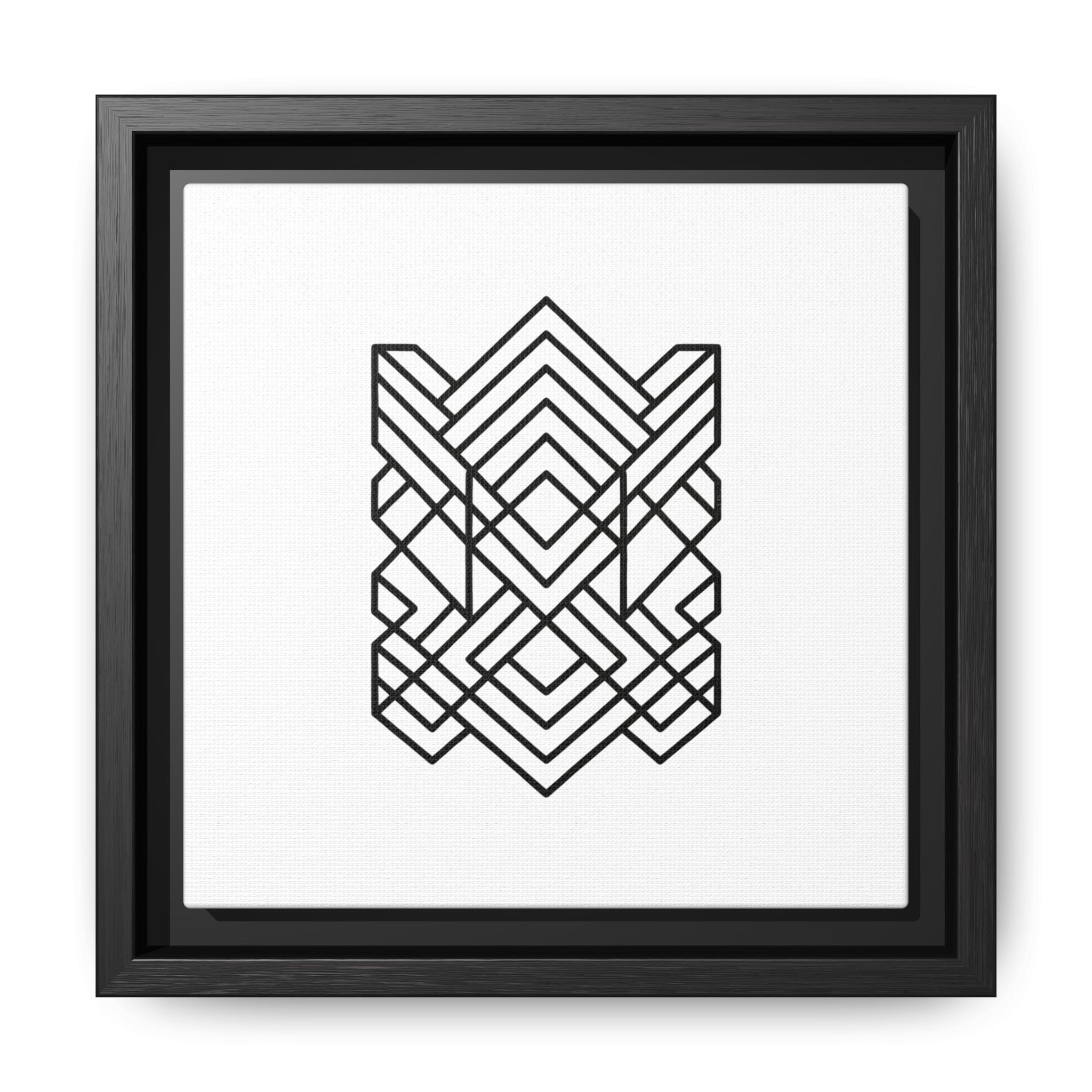 Framed Geometric Art Canvas