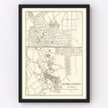 Vintage Map of Stanford University, 1928
