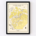 Vintage Map of Rancho Santa Fe, California 1929