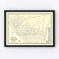Vintage Map of Sausalito, California 1920