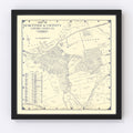 Vintage Map of Martinez, California 1920