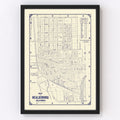 Vintage Map of Healdsburg, California 1920