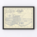 Vintage Map of Paso Robles, California 1920