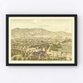 Vintage Map of Padadena, California 1892