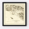 Vintage Map of Santa Monica, California 1892