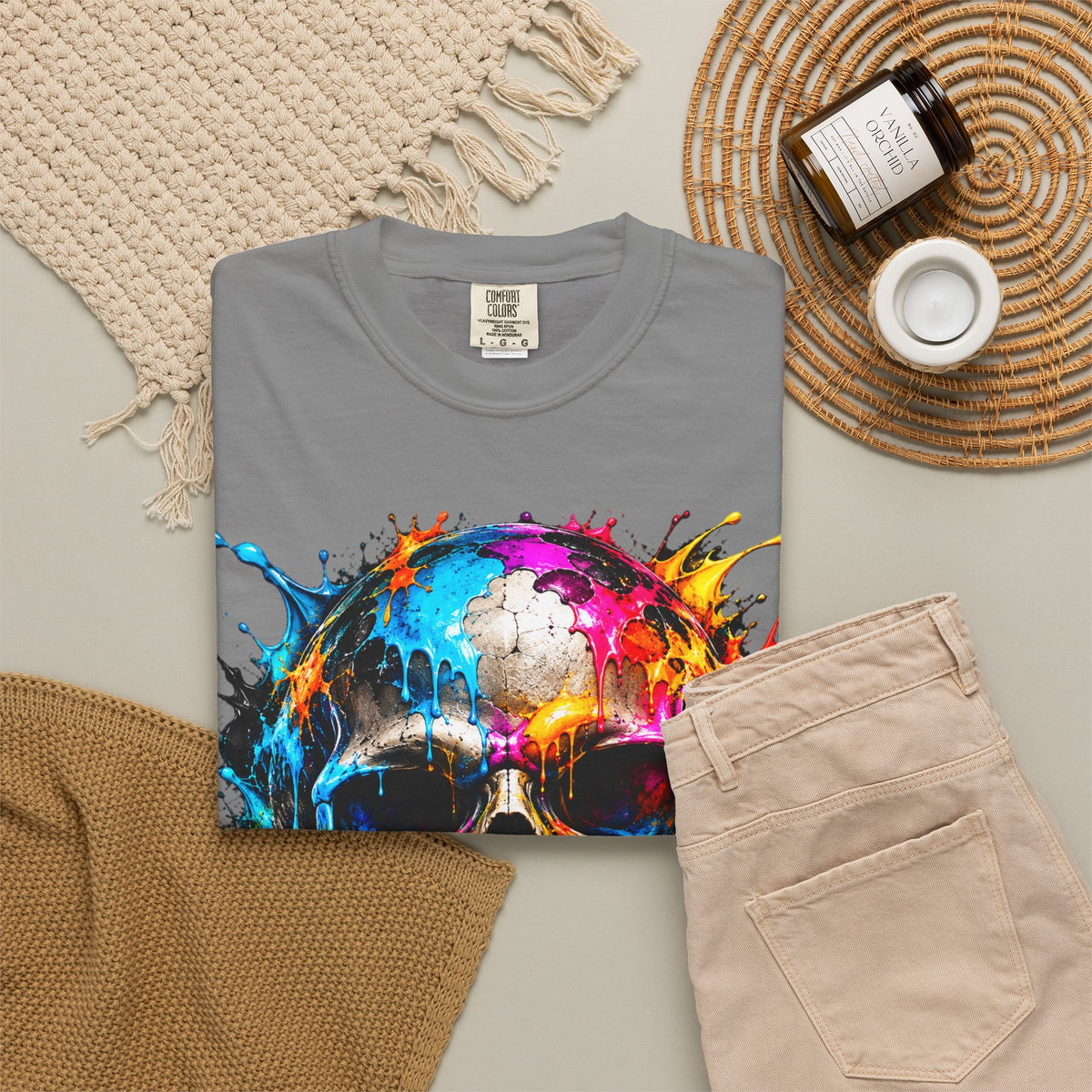 Color Splash Skull T-Shirt
