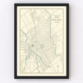 Vintage Map of San Jose, California 1893
