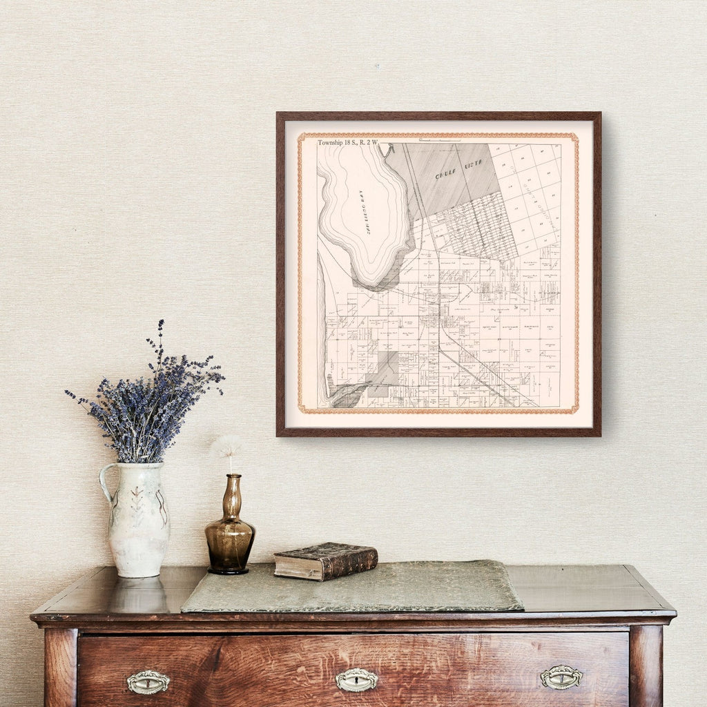 Vintage Map of Chula Vista, California 1912
