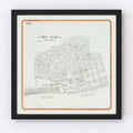 Vintage Map of Del Mar, California 1912
