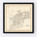 Vintage Map of Escondido, California 1912
