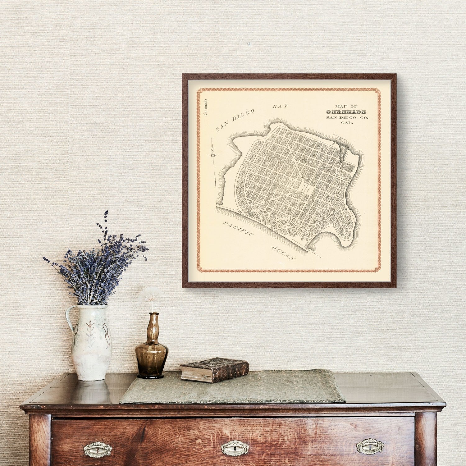 Vintage Map of Coronado, California 1912