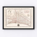 Vintage Map of Long Beach, California 1913