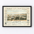 Vintage Map of Santa Cruz, California 1878