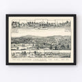 Vintage Map of Sonora, California 1880