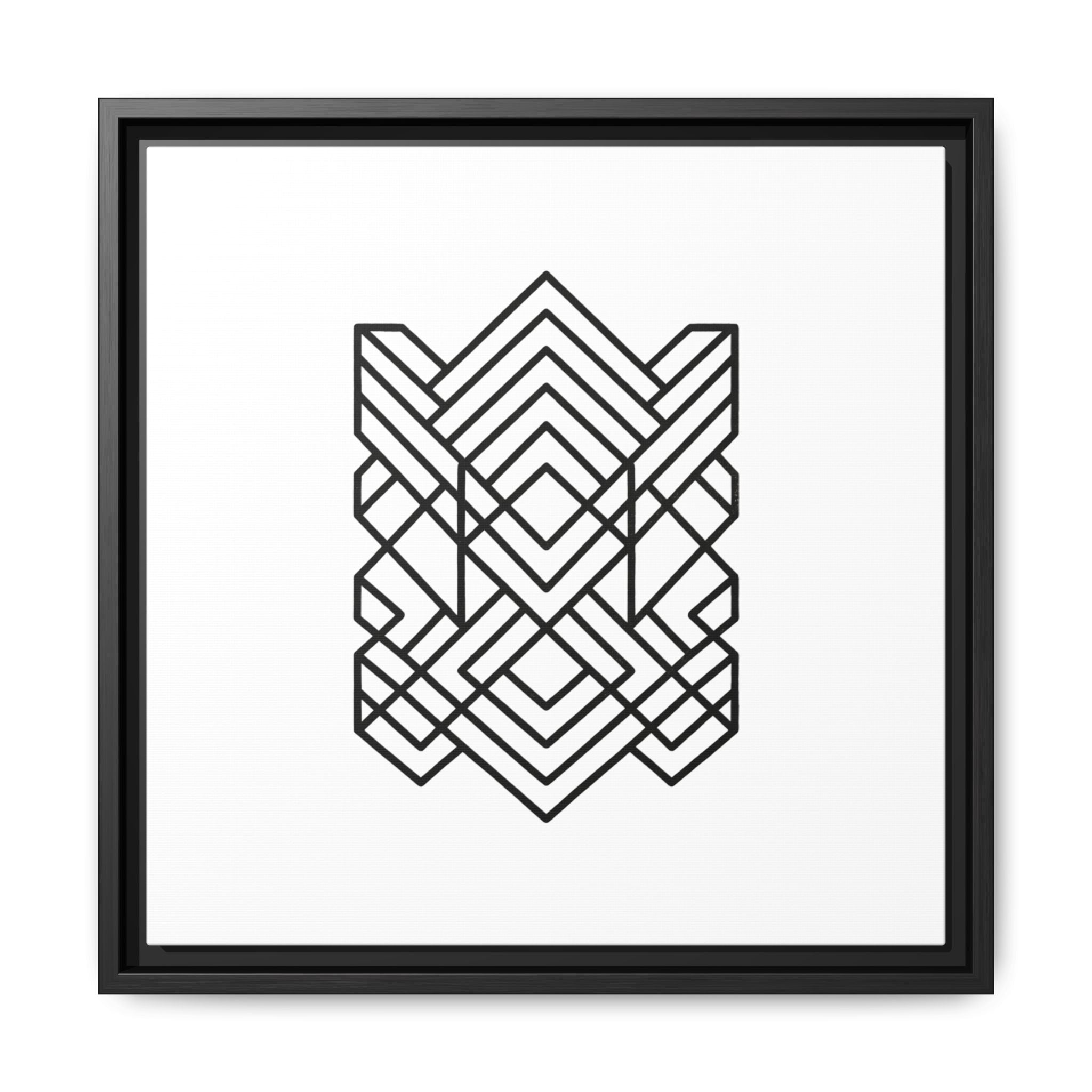 Framed Geometric Art Canvas