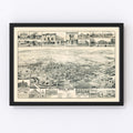 Vintage Map of Santa Rosa, California 1885