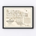Vintage Map of Kenwood, California 1887