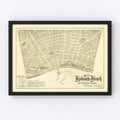 Vintage Map of Redondo Beach, California 1888