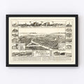 Vintage Map of Yuba, California 1888