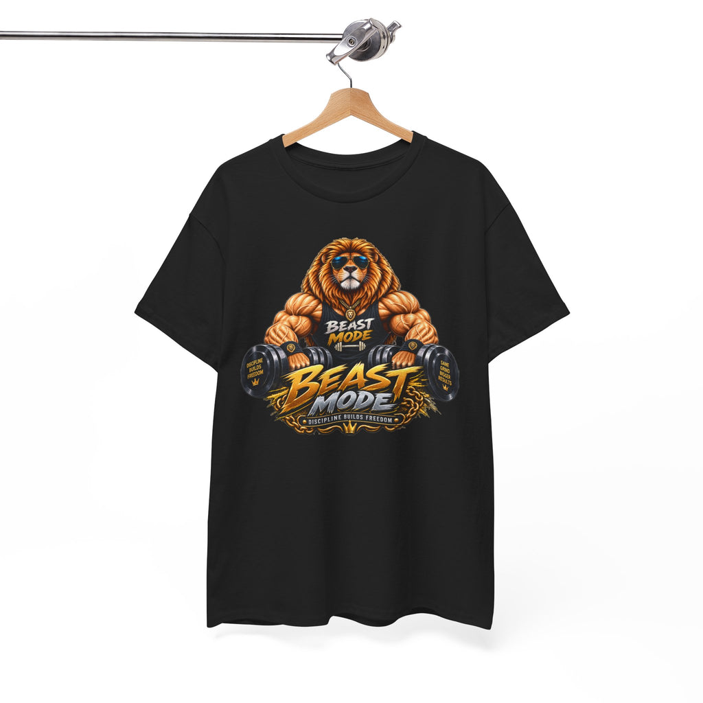 Beast Mode Lion T-Shirt — Workout Gym Fitness Tee
