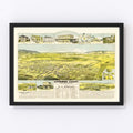 Vintage Map of Livermore, California 1889