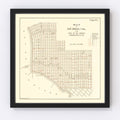 Vintage Map of San Diego, California 1891