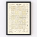 Vintage Map of Aurora County, South Dakota 1930