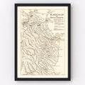 Vintage Black Hills of South Dakota Map 1932